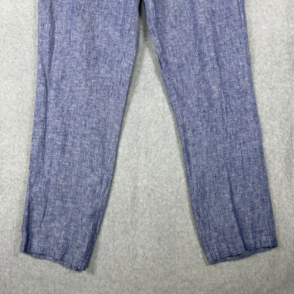 Tasso Elba pants men's 36x32 100 linen  summer resort luxury blue